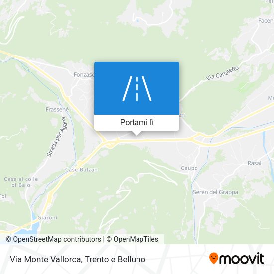 Mappa Via Monte Vallorca