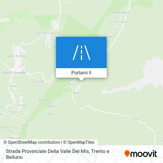 Mappa Strada Provinciale Della Valle Del Mis