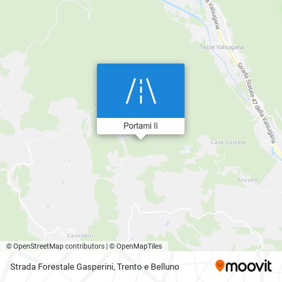 Mappa Strada Forestale Gasperini