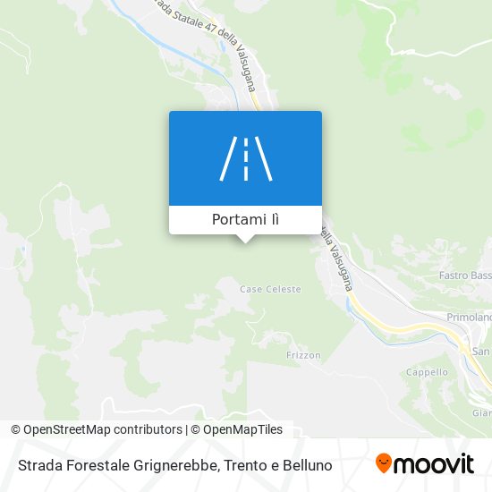 Mappa Strada Forestale Grignerebbe