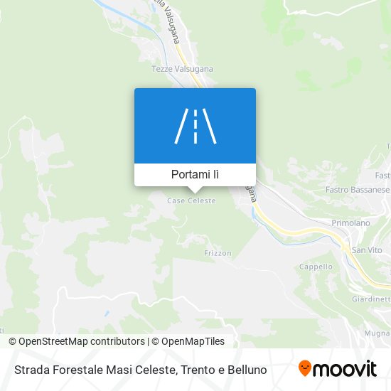 Mappa Strada Forestale Masi Celeste