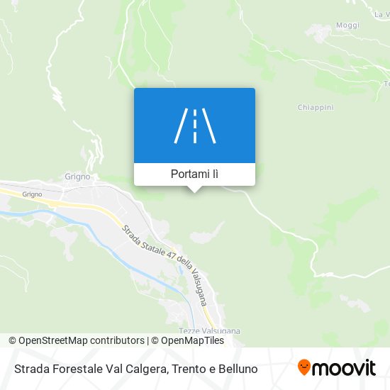 Mappa Strada Forestale Val Calgera
