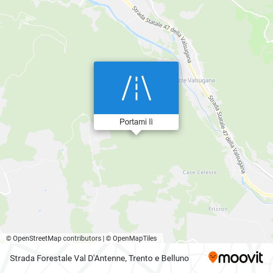 Mappa Strada Forestale Val D'Antenne