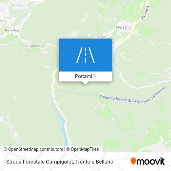 Mappa Strada Forestale Campigolet