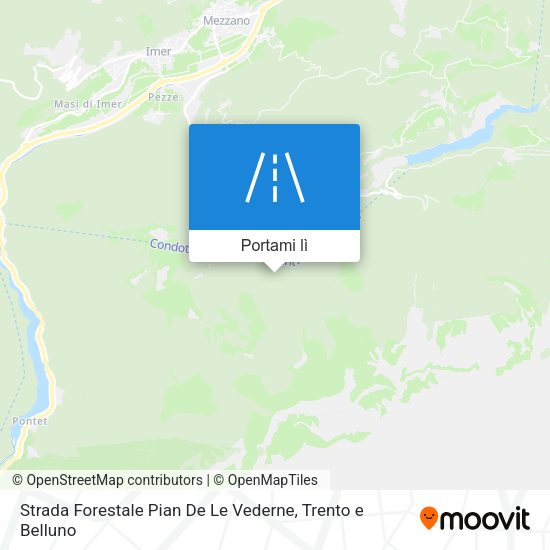 Mappa Strada Forestale Pian De Le Vederne