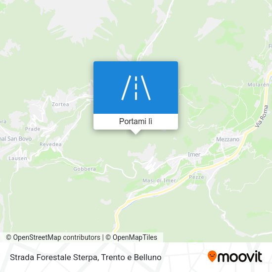 Mappa Strada Forestale Sterpa
