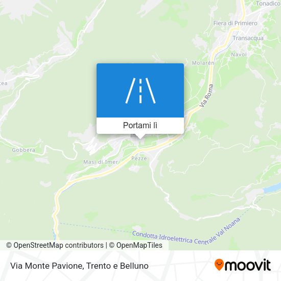 Mappa Via Monte Pavione
