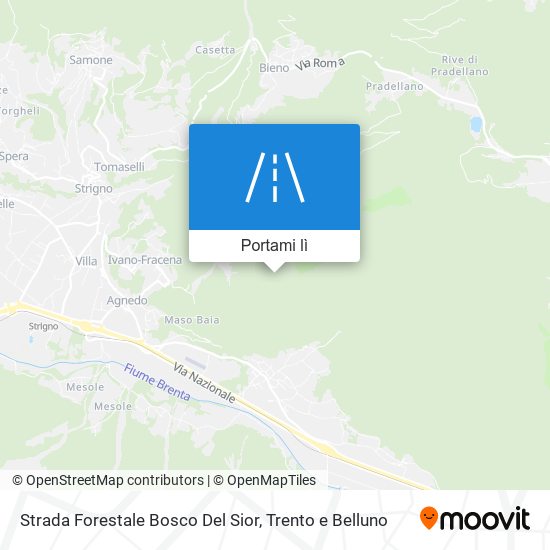 Mappa Strada Forestale Bosco Del Sior