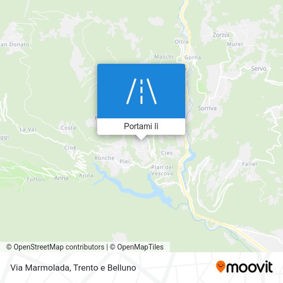 Mappa Via Marmolada