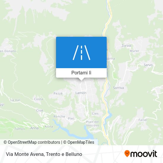 Mappa Via Monte Avena