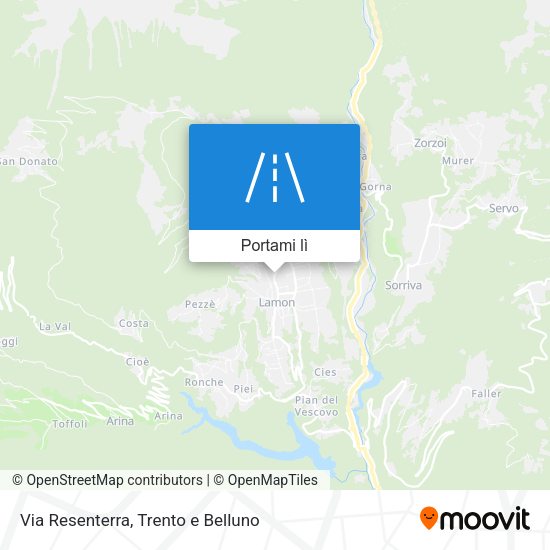 Mappa Via Resenterra