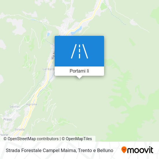Mappa Strada Forestale Campel Maima