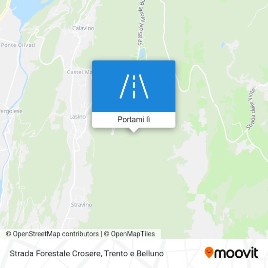 Mappa Strada Forestale Crosere