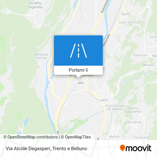 Mappa Via Alcide Degasperi