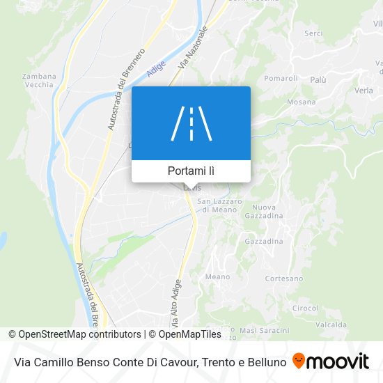 Mappa Via Camillo Benso Conte Di Cavour