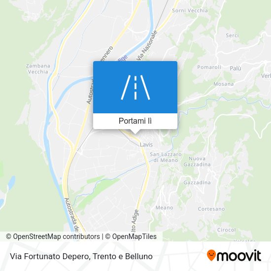 Mappa Via Fortunato Depero