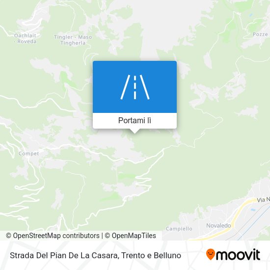 Mappa Strada Del Pian De La Casara