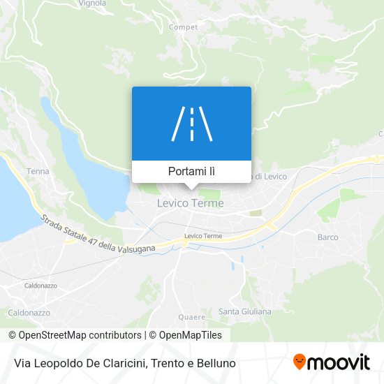 Mappa Via Leopoldo De Claricini