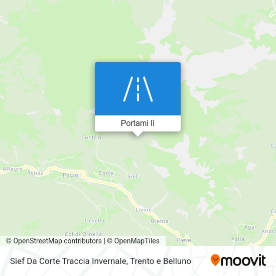 Mappa Sief Da Corte Traccia Invernale
