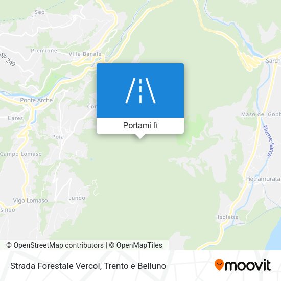 Mappa Strada Forestale Vercol