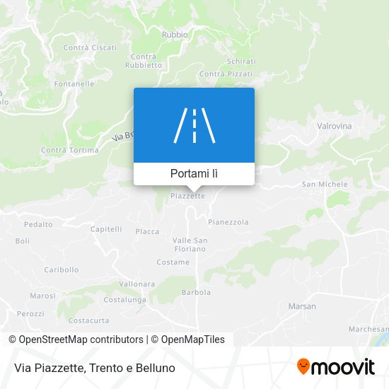 Mappa Via Piazzette
