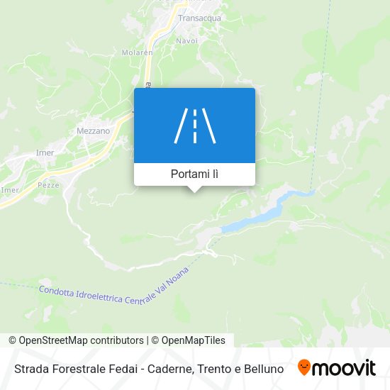 Mappa Strada Forestrale Fedai - Caderne