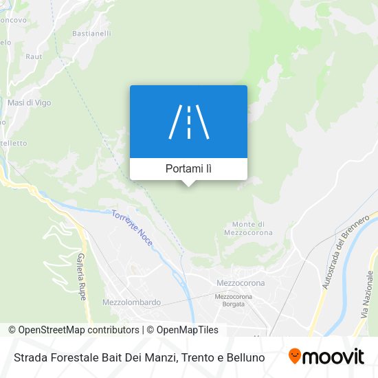 Mappa Strada Forestale Bait Dei Manzi