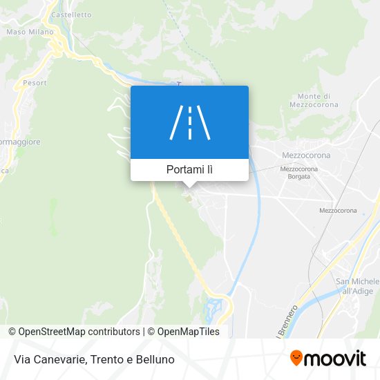 Mappa Via Canevarie