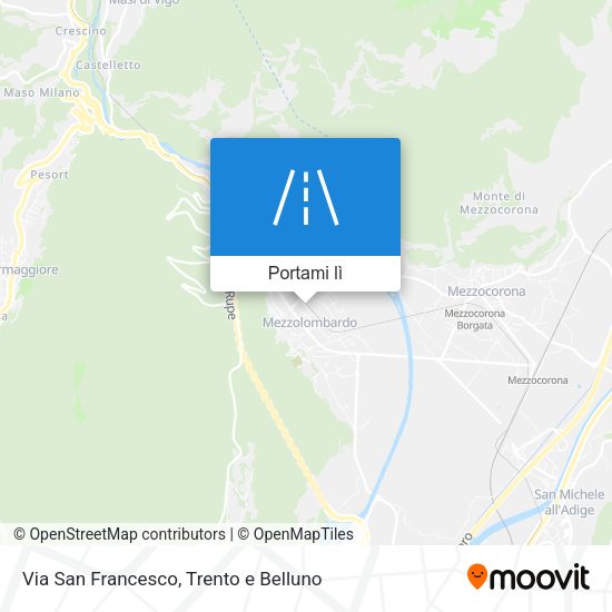 Mappa Via San Francesco