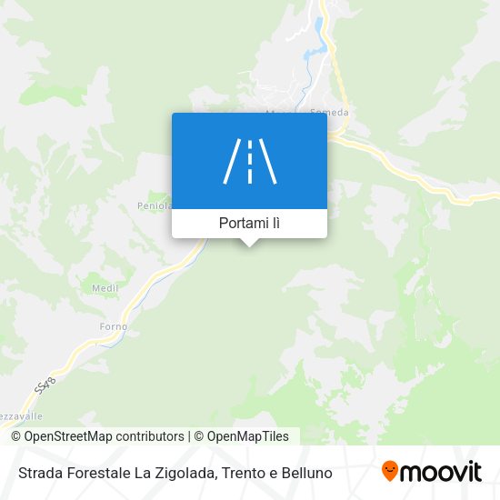 Mappa Strada Forestale La Zigolada