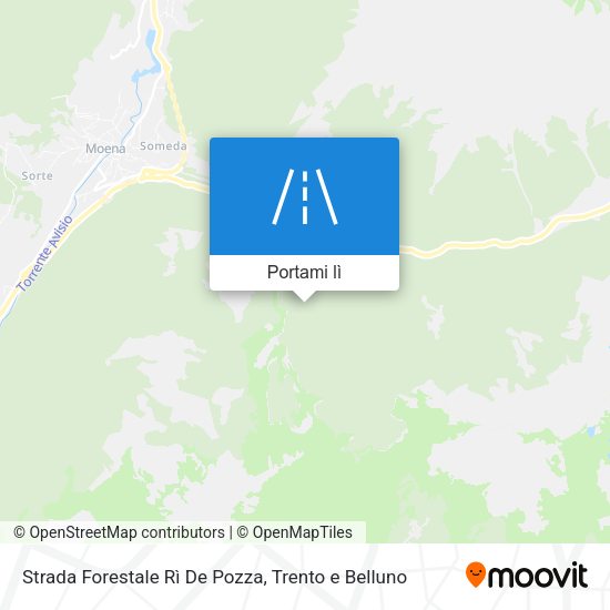 Mappa Strada Forestale Rì De Pozza
