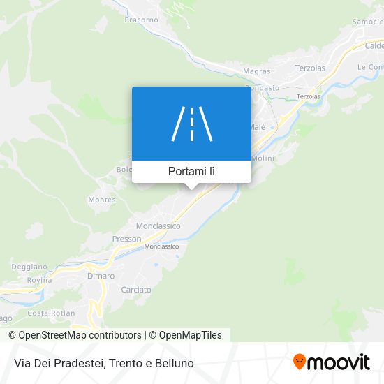 Mappa Via Dei Pradestei