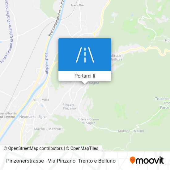 Mappa Pinzonerstrasse - Via Pinzano