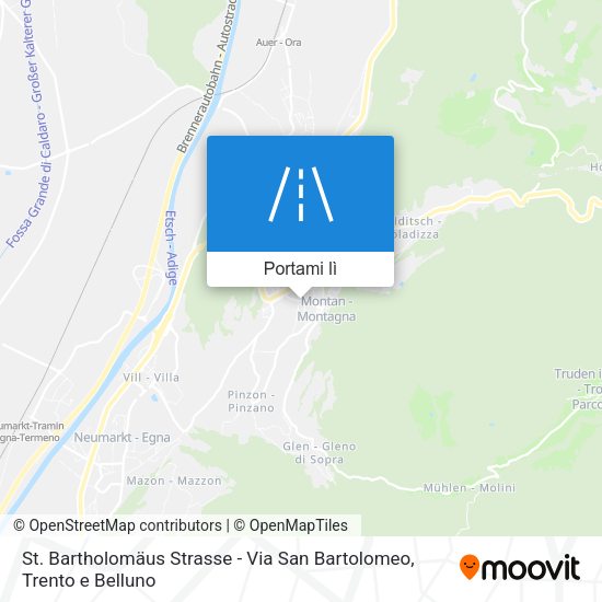 Mappa St. Bartholomäus Strasse - Via San Bartolomeo