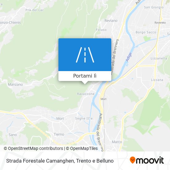 Mappa Strada Forestale Camanghen