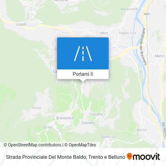 Mappa Strada Provinciale Del Monte Baldo