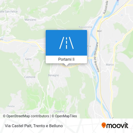 Mappa Via Castel Palt