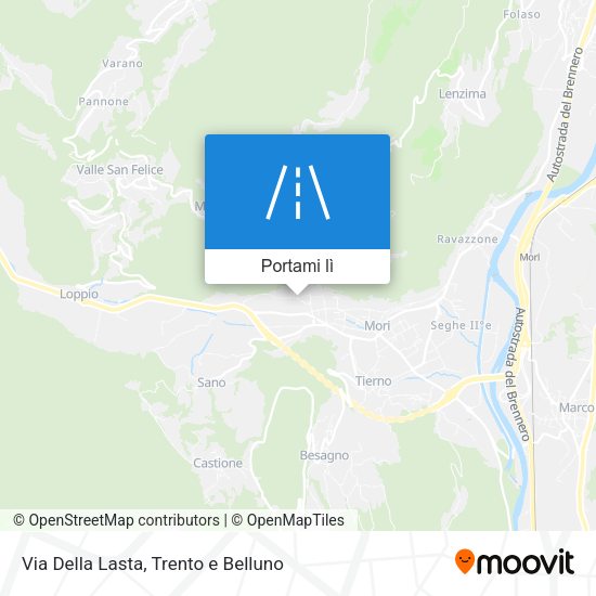Mappa Via Della Lasta