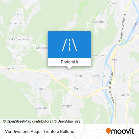 Mappa Via Divisione Acqui