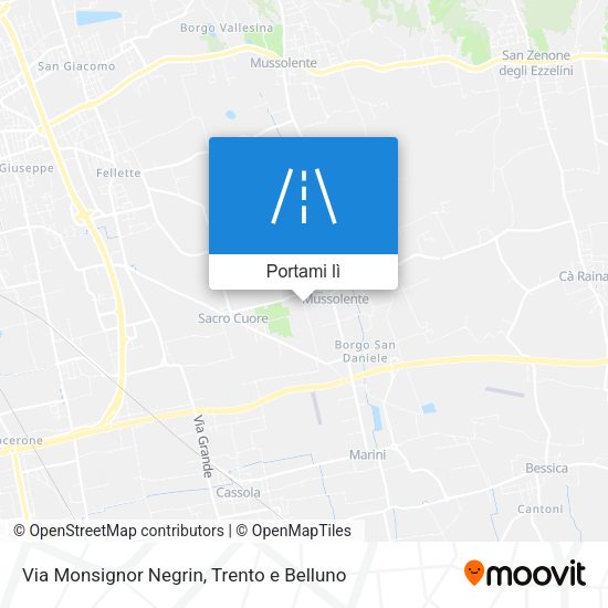 Mappa Via Monsignor Negrin