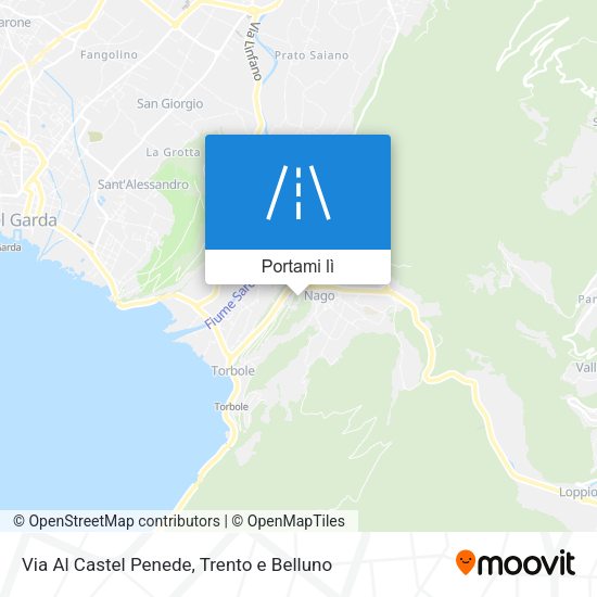 Mappa Via Al Castel Penede