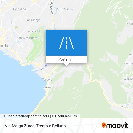Mappa Via Malga Zures