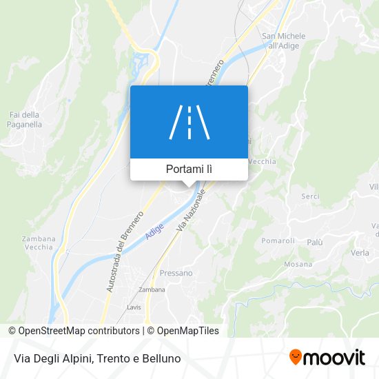 Mappa Via Degli Alpini