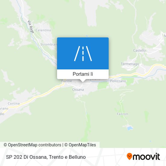 Mappa SP 202 Di Ossana