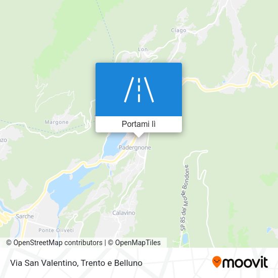 Mappa Via San Valentino
