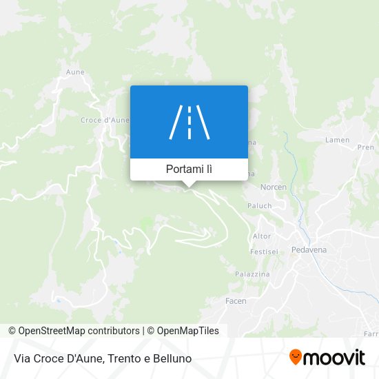 Mappa Via Croce D'Aune