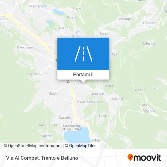 Mappa Via Al Compet