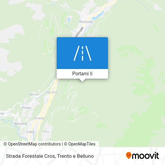 Mappa Strada Forestale Cros