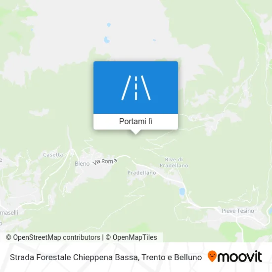 Mappa Strada Forestale Chieppena Bassa