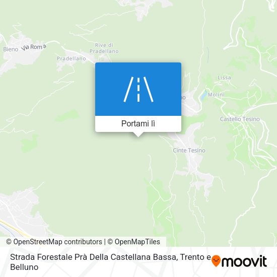 Mappa Strada Forestale Prà Della Castellana Bassa